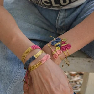 Μακραμέ βραχιόλι καρδιά - 7 χρώματα