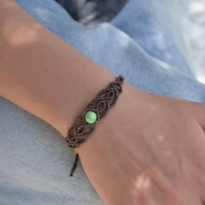 Boho μακραμέ βραχιόλι καφέ